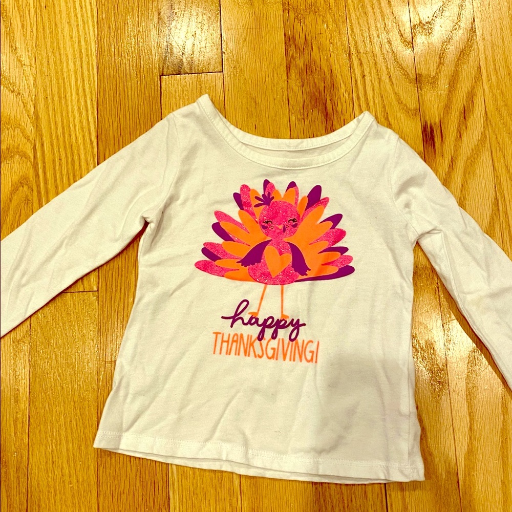 Happy Thanksgiving Girls Shirt 12M